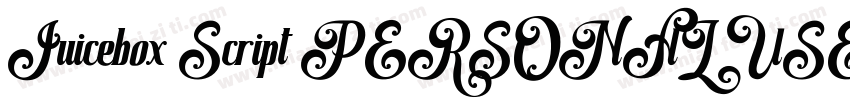 Juicebox Script PERSONAL USE Regul字体转换